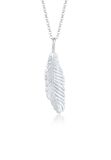 KUZZOI - Halsketting - Heren Veer Oxide in 925 Sterling Zilver - Heren