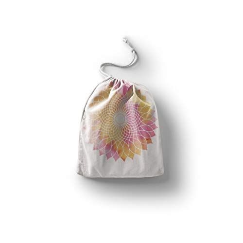 Bonamaison Bedrukte katoenen tas met trekkoord - 20 x 30 cm