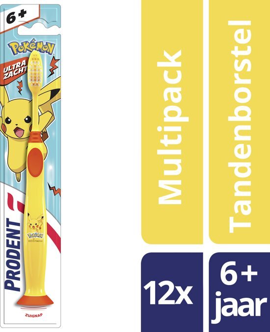 Prodent Prodent PokÃ©mon Junior Tandenborstel 6-12jr - 12 Stuks - Voordeelverpakking