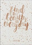 BRUNNEN 1072120171 Gold Glitter Weekkalender/Schoolagenda 2020/2021