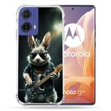 Cokitec Versterkte hoes voor Motorola G85 5G Muziek Rock Konijn