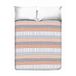 PENSIERI DELICATI Sprei voor tweepersoonsbed, 260 x 280 cm, 100% katoen, patroon Azteco oranje
