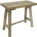 Van der Leeden Houten bankje - 43 x 21 x 38 cm - naturel - teakhout - zitbankje - krukje - bijzetkruk