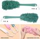 Shenzhen Haorui Industrial Technology Co., Ltd. Brosse de bain avec éponge et long manche en plastique, brosse éponge de bain en maille pour le dos - Lot de 3 (rose blanc bleu)