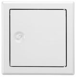 Inspectiedeur Inspectiedeur plaatstaal wit met vierkante sluiting 30 x 40 cm