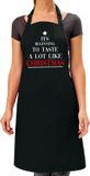 Bellatio Decorations Taste like Christmas cadeau keuken schort zwart voor volwassenen
