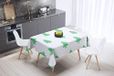 Bonamaison Tafelkleed, Anti-Mold, Sneldrogend, Waterdicht, 100% Polyester Tafellaken, Petroleum Groen, Wit, 140 x 140 Cm
