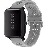 Strap-it Xiaomi Amazfit Bip siliconen bandje met patroon (grijs)