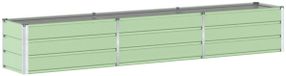 vidaXL Plantenbak pastelgroen 290 x 50 x 45 cm gegalvaniseerd staal