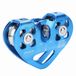Bloc de palan double sans marque - Vitesse de rotation élevée - 30KN Aluminium pour l'escalade - Rouge, Bleu, Or