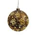 Anna's Collection Led bal glas sterren dia. 15 cm donkerbruin/goud