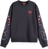 Scotch & Soda Dames Sweaters - Katoen/Polyester - Maat XS - Grijs