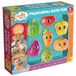 Lisciani - CAROTINA - Zintuiglijk Badspeelgoed voor Baby's vanaf 6 Maanden - 8 BPA-Vrij Drijvend Speelgoed + Opblaasbare Watermat - Ontwikkelingsbewustzijn, Motorische Vaardigheden - Creativiteit