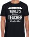 Bellatio Decorations Worlds greatest teacher cadeau t-shirt zwart voor heren