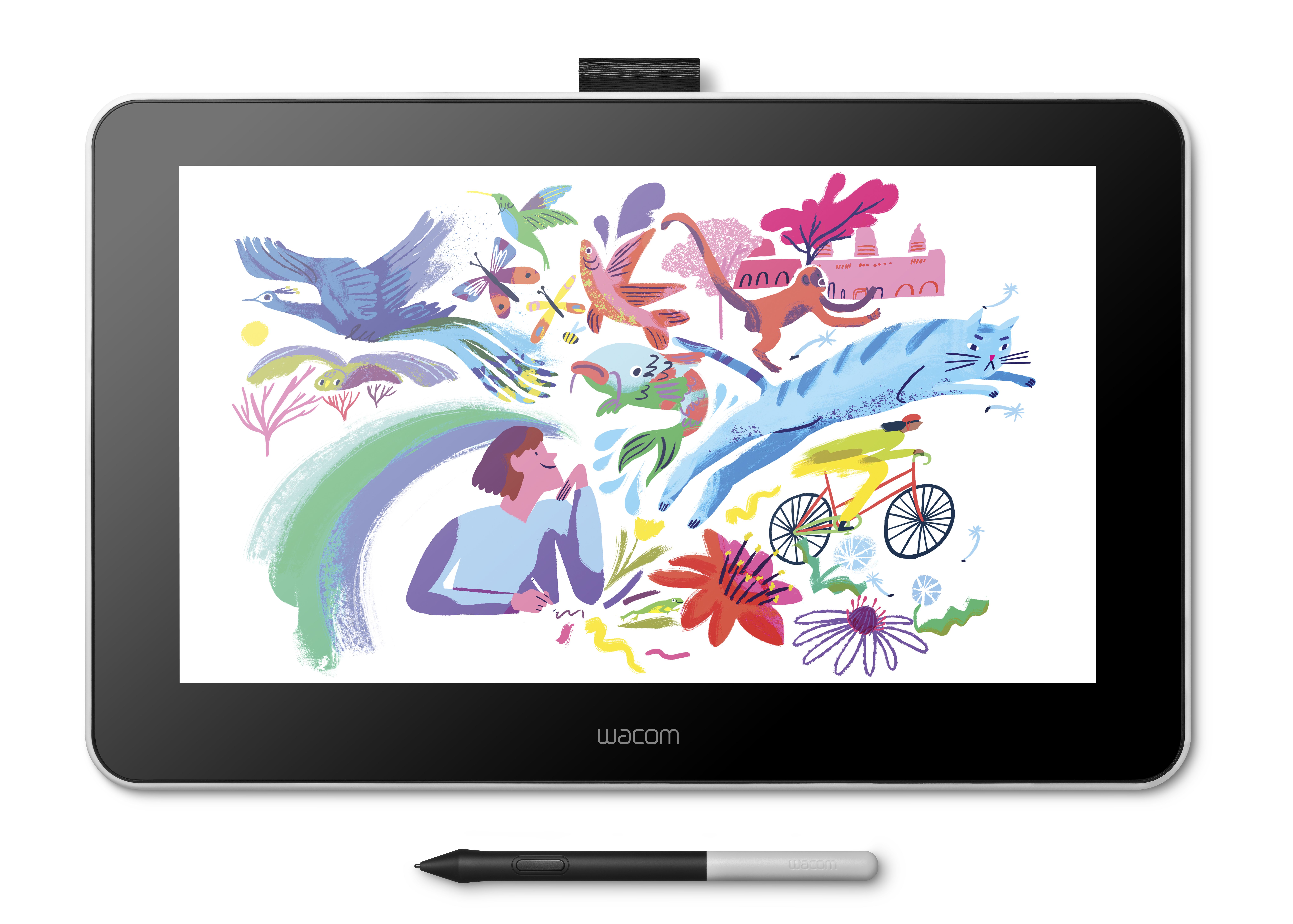 Wacom One 13 - 13" Tekentablet met Pen - Full HD - Wit