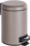 Poubelle extérieure sans marque avec couvercle - Gris - Taupe/Noir - Acier PVD - 12L