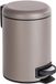 Poubelle extérieure sans marque avec couvercle - Gris - Taupe/Noir - Acier PVD - 12L