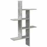 vidaXL Wandplank Betongrijs 61 x 15 x 102 cm Bewerkt hout