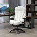 LAVVE Fauteuil De Bureau Massant Et Chauffant, Hauteur Ajustable, Dossier Inclinable Avec Télécommande Filaire, Rotation 360°
