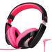 Merkloos Koptelefoon kinderen - Over-ear hoofdtelefoon - Verstelbaar - Met 1,5 m kabel - Zwart en roze