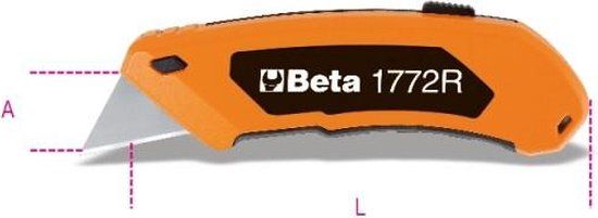 Beta universeel mes met uitschuifbaar lemmet, geleverd met 5 extra messen