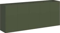 vidaXL Plantenbak 200x40x80 cm koudgewalst staal olijfgroen