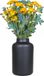 Bela Arte Bloemenvaas Milan - mat zwart glas - 15 x 25 cm