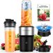 KitchenMonster Blender personnel 900W - Haute vitesse smoothie maker avec lames en inox, puissant blender électrique pour emporter, bouteille de 700 ml avec couvercle