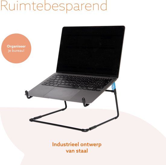 R-Go Tools Steel Office Laptopstandaard - Zwart
