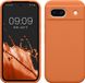 kwmobile telefoonhoesje geschikt voor Google Pixel 8a - Hoesje met siliconen coating - Smartphone case in warme abrikoos