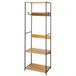 AKTIVE Max Home 18431 Open kast, 60 x 40 x 175 cm, met garderobe en 2 planken, van staal en hout, max. 30 kg, kleedruimte, schoenenkast, slaapkamerkasten, opbergrekken