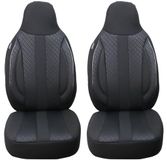 Bremer Sitzbezüge Autostoelhoezen voor Audi SQ5 BJ 2008-17 – Stoelhoezen voor bestuurder en passagier in Zwart