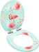 vidaXL Toiletbril met soft-close deksel flamingo mdf