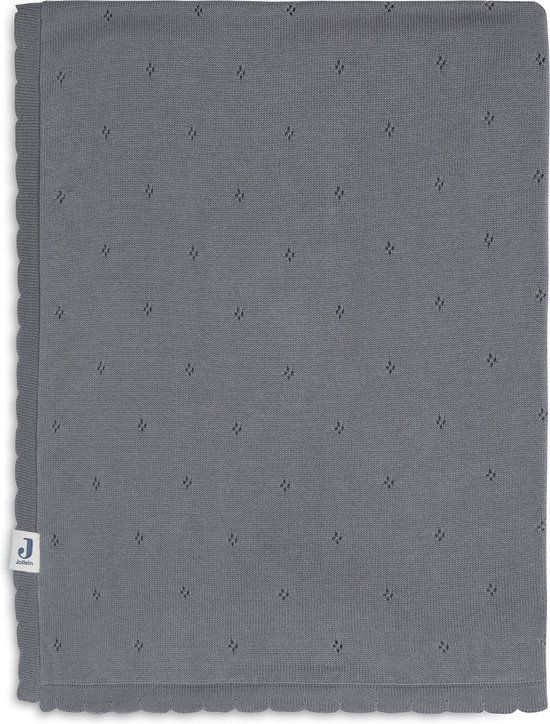 Jollein Baby Deken Ledikant 100x150cm Pointelle - Storm Grey