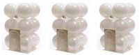 Decoris Kerstballen - 36 stuks - Parelmoer Wit - Ø6 cm - Kunststof - Mat/Glans