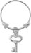 CO88 Collection 8CR-10001-50 - Stalen ring met hanger - sleutel - maat 50 - zilverkleurig