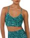 Reebok Soutien-gorge de sport imprimé Tri-back Vert S Femme