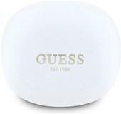 GUESS Draadloze oordopjes TWS Flat Classic Logo Electroplated Wit