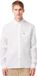 Lacoste Witte Heren Lange Mouw Regular Fit Wol Casual Klassieke Kraag Knopen Effen Borstzak Hemden Maat 44