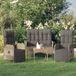 Maison Exclusive - Ensemble de jardin 3 pièces avec coussins, gris, en polyrotin