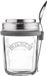 Non-branded Yoghurt cup to go – Muesli cup – Muesli to go – Transparent glass – Round – Lockable lid – Airtight – 0.35 l