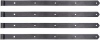 Alberts DURAVIS® rechte duimheng met afgerond uiteinde, zwart diamant duplex gecoat, rol-Ø 16 mm, afmetingen 800 x 45 mm, set van 4