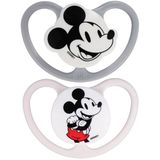 sarcia.eu DISNEY Mickey Mouse NUK Air-fopspeen, orthodontische siliconenfopspeen voor baby's 6-18m – set 2 stuks