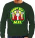 Bellatio Decorations Shoppartners Bv Grote maten foute Kersttrui / sweater - oud en nieuw / nieuwjaar trui - happy new beer / bier - groen voor heren - kerstkleding / kerst outfit XXXL