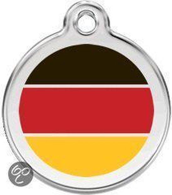Red Dingo Hondenpenning 30 mm Duitsland Duitse vlag