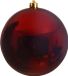 Decoris Kerstbal - donkerrood - groot - 25 cm - kunststof - glans