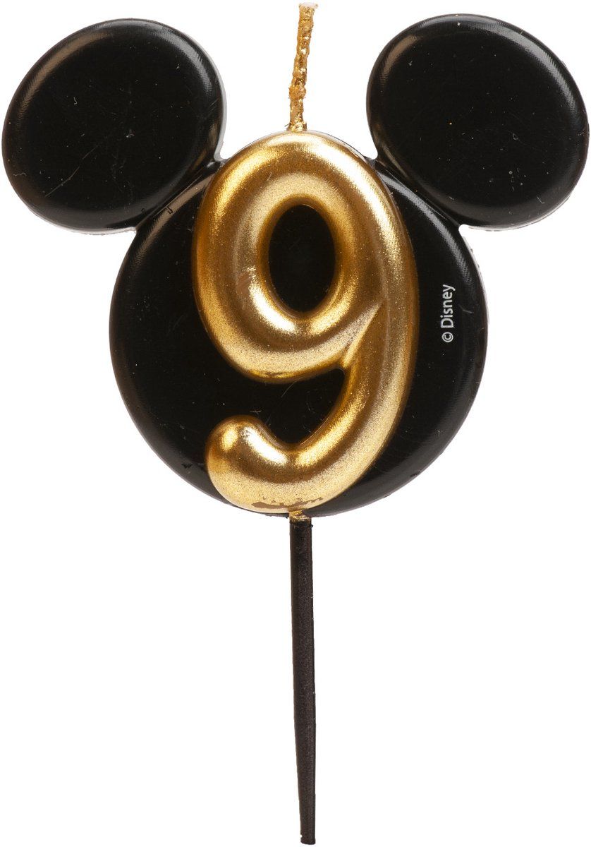 Dekora Mickey Mouse Verjaardagskaars Nummer 9