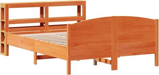 vidaXL Bedframe Massief Grenenhout 150x200 cm Wasbruin