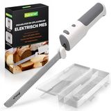 NutriChef Elektrisch Mes - Wit & Grijs