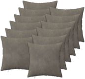 vidaXL - Kussensloop - 12 stuks - HEERLEN - Lichtgrijs - 50 x 50 cm - Fluweel